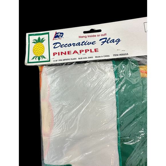 Vtg Artistic Flags PINEAPPLE Decor 28”x40” Garden Summer Day Tropical Yard Party - Picture 6 of 12